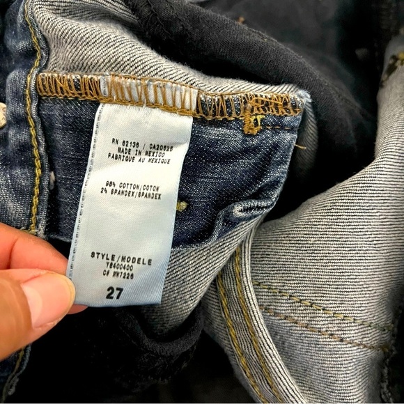Guess Vintage Daredevil Bootcut Jeans Size 27 Gold Rhinestones Embroidered EUC - Picture 6 of 8